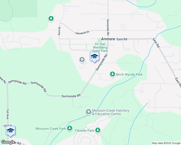 map of restaurants, bars, coffee shops, grocery stores, and more near 2193 Sunnyside Road in Anmore