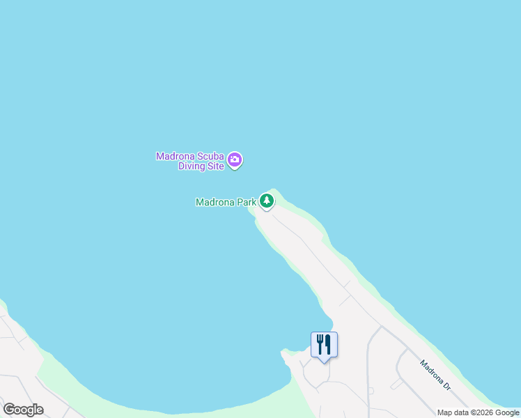 map of restaurants, bars, coffee shops, grocery stores, and more near 1341 Madrona Drive in Nanaimo E
