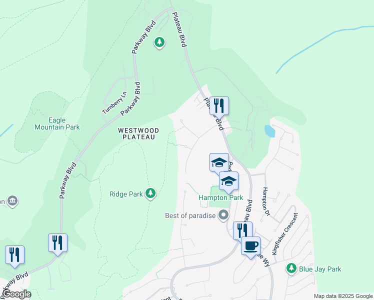 map of restaurants, bars, coffee shops, grocery stores, and more near 3250 Muirfield Place in Coquitlam