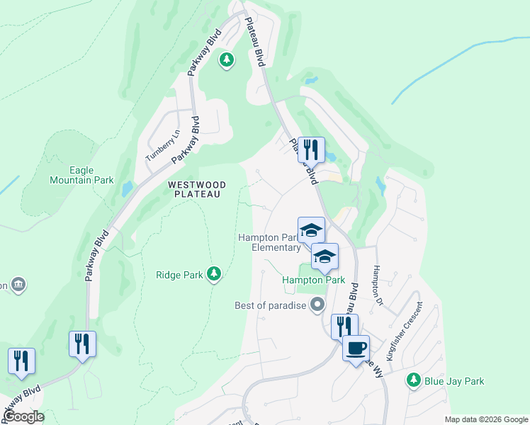 map of restaurants, bars, coffee shops, grocery stores, and more near 1820 Camelback Court in Coquitlam