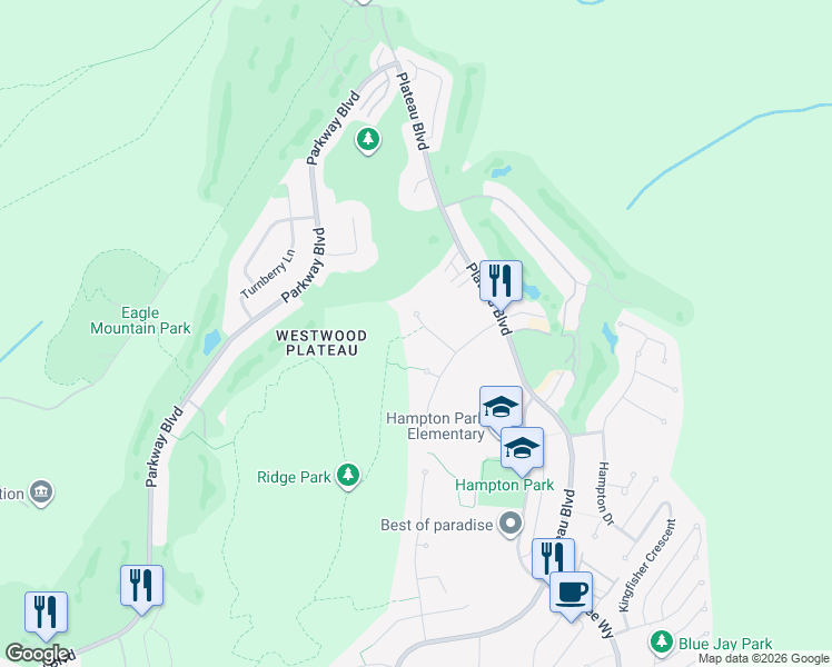 map of restaurants, bars, coffee shops, grocery stores, and more near 3276 Pinehurst Place in Coquitlam