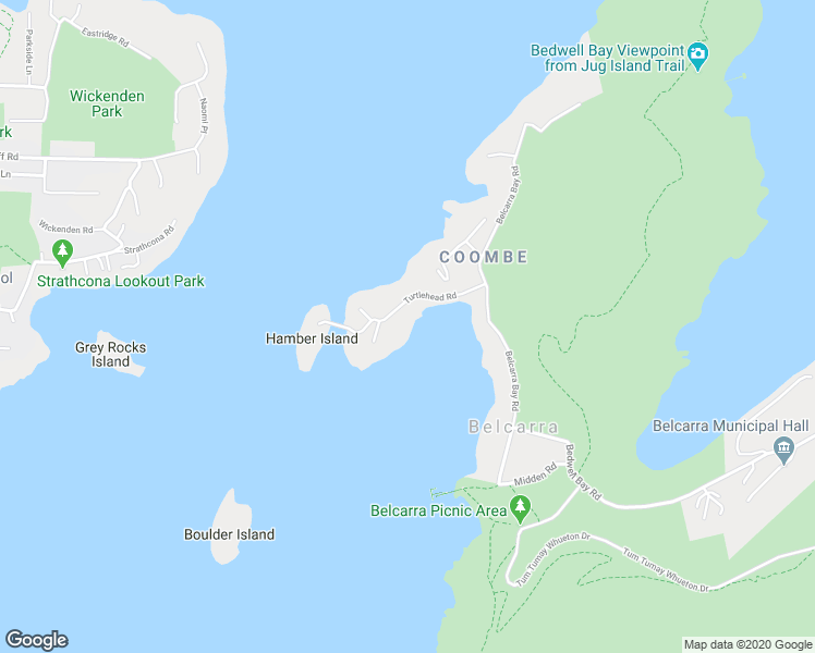 map of restaurants, bars, coffee shops, grocery stores, and more near 174 Turtlehead Road in Belcarra