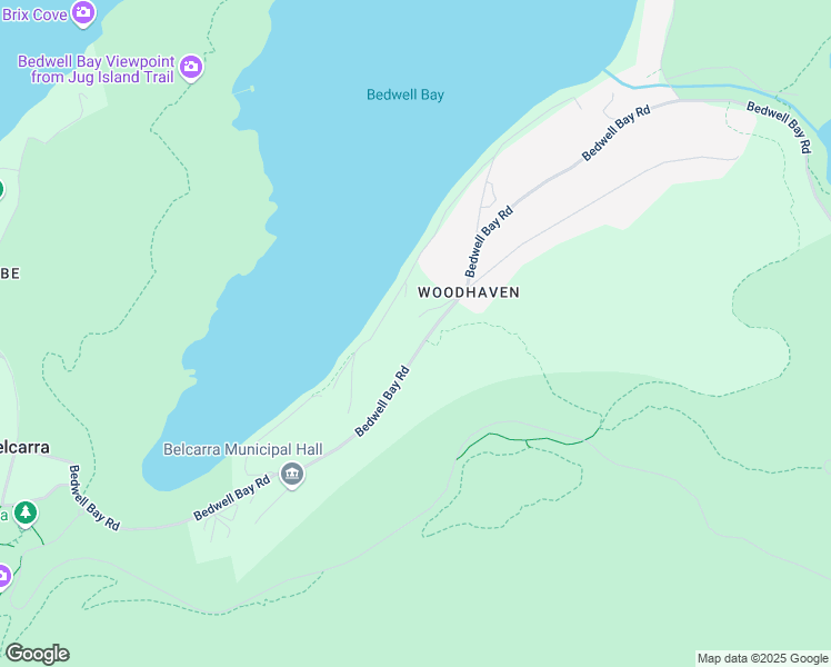 map of restaurants, bars, coffee shops, grocery stores, and more near 3875 Bedwell Bay Road in Belcarra