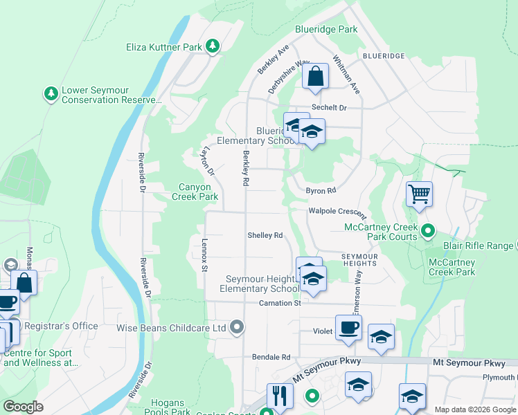 map of restaurants, bars, coffee shops, grocery stores, and more near 2518 Swinburne Avenue in North Vancouver