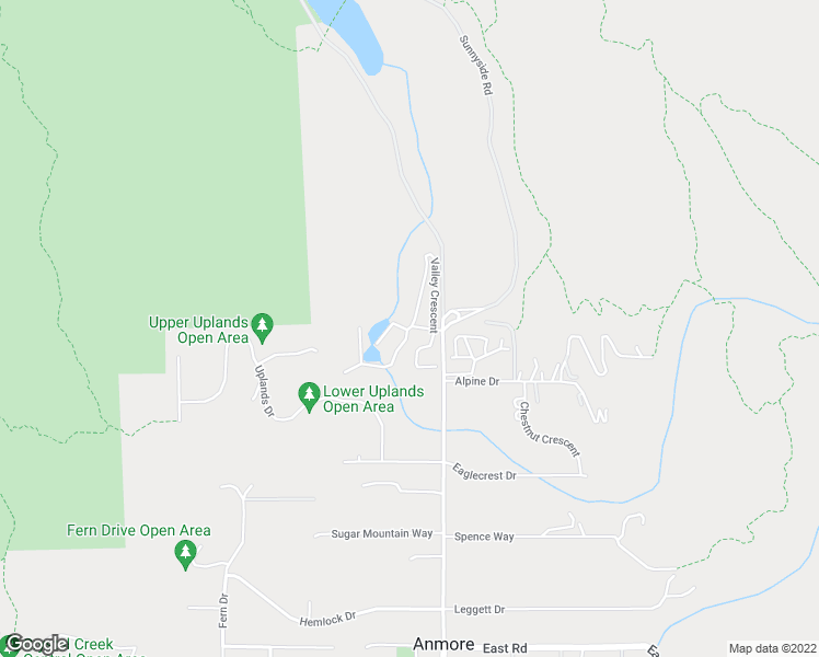 map of restaurants, bars, coffee shops, grocery stores, and more near Valley Crescent in Anmore