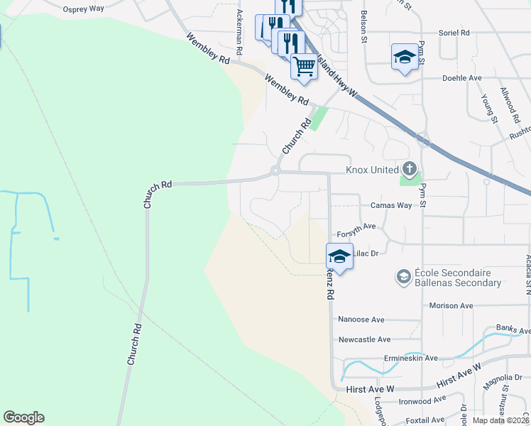 map of restaurants, bars, coffee shops, grocery stores, and more near 498 Ridgefield Drive in Parksville