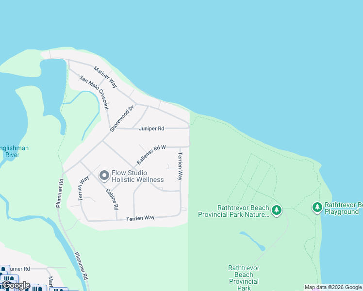 map of restaurants, bars, coffee shops, grocery stores, and more near 955 Ballenas Road West in Parksville