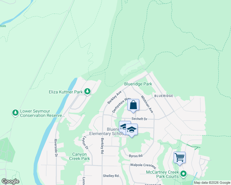 map of restaurants, bars, coffee shops, grocery stores, and more near 2293 Berkley Avenue in North Vancouver