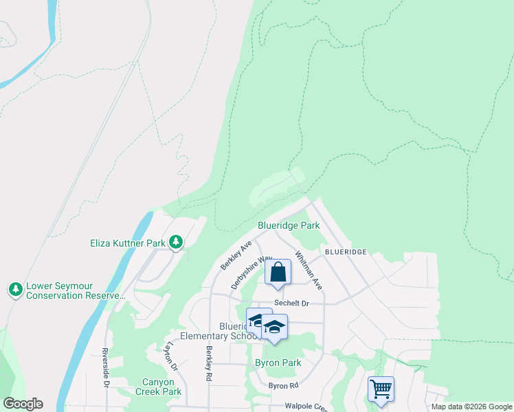 map of restaurants, bars, coffee shops, grocery stores, and more near 2551 Hyannis Point in North Vancouver