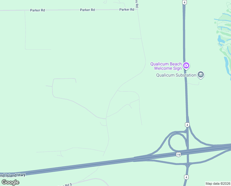 map of restaurants, bars, coffee shops, grocery stores, and more near Hilliers Road in Qualicum Beach