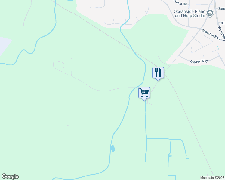 map of restaurants, bars, coffee shops, grocery stores, and more near 1251-1477 Hodges Road in Parksville