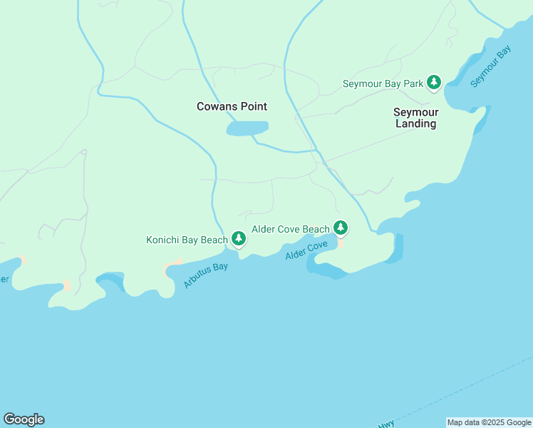 map of restaurants, bars, coffee shops, grocery stores, and more near 9 Ocean Park Lane in Bowen Island