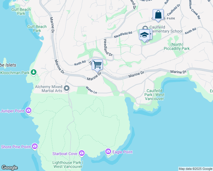 map of restaurants, bars, coffee shops, grocery stores, and more near in Vancouver