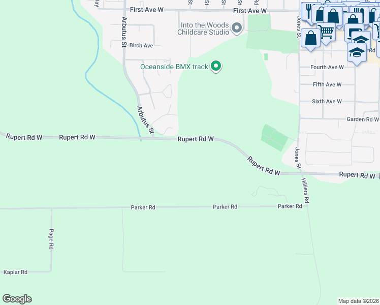 map of restaurants, bars, coffee shops, grocery stores, and more near 852-870 Rupert Road West in Qualicum Beach
