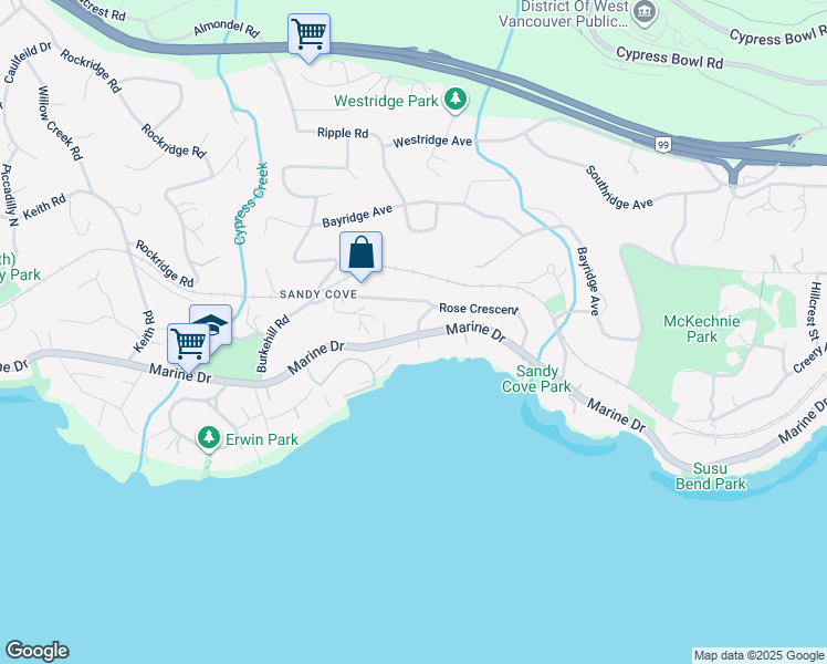 4105 Marine Drive, West Vancouver BC Walk Score