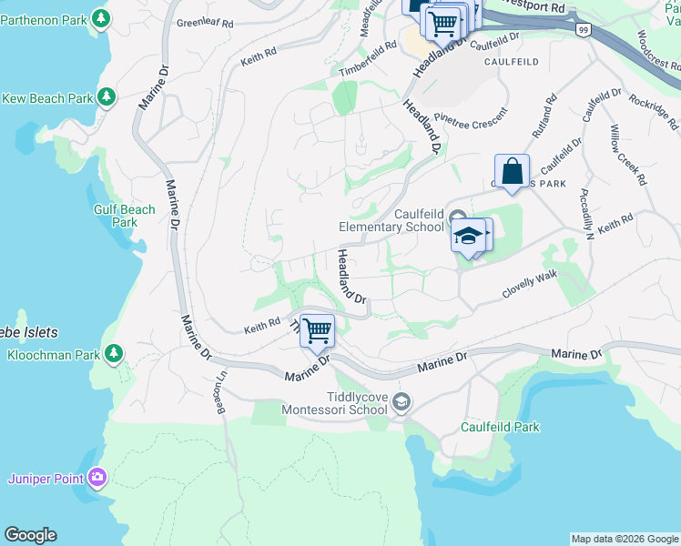 map of restaurants, bars, coffee shops, grocery stores, and more near in Vancouver