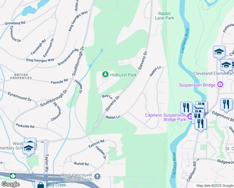 map of restaurants, bars, coffee shops, grocery stores, and more near in Vancouver