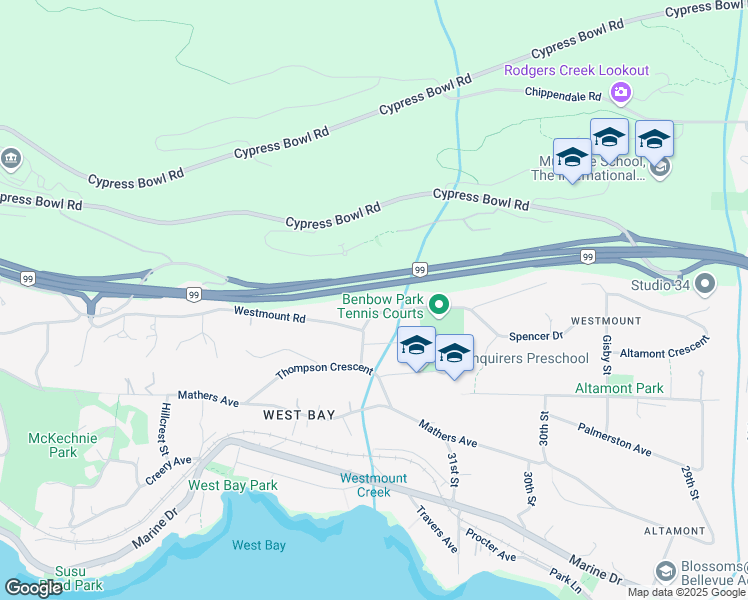 map of restaurants, bars, coffee shops, grocery stores, and more near in Vancouver