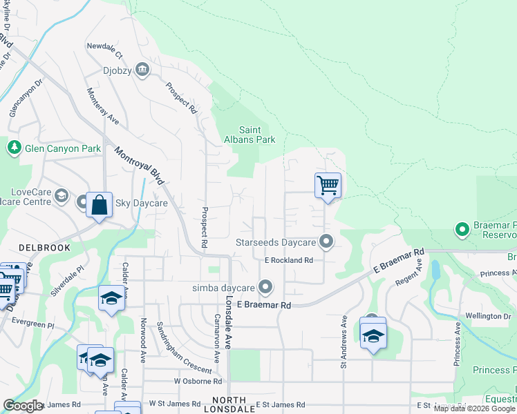 map of restaurants, bars, coffee shops, grocery stores, and more near 4121 Saint Pauls Avenue in North Vancouver