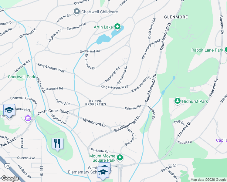 map of restaurants, bars, coffee shops, grocery stores, and more near 839 Eyremount Drive in West Vancouver