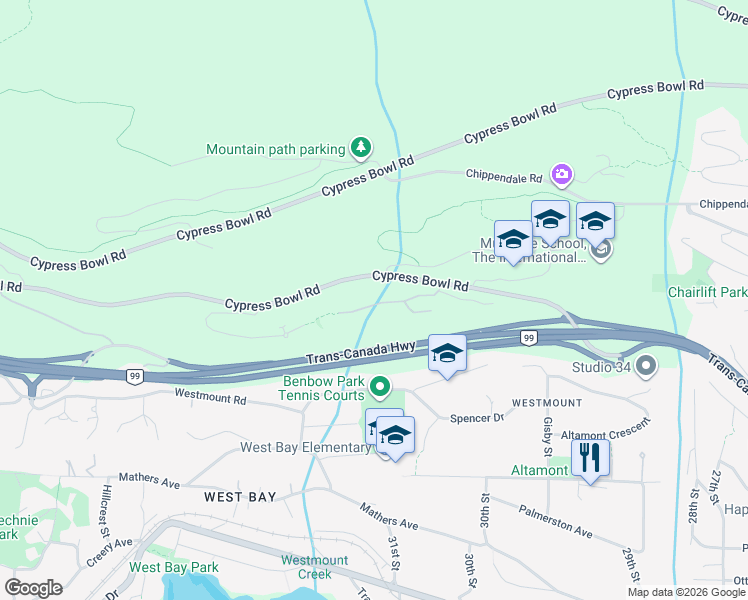 map of restaurants, bars, coffee shops, grocery stores, and more near in Vancouver