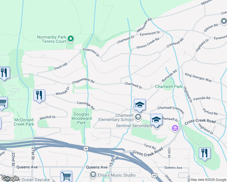 map of restaurants, bars, coffee shops, grocery stores, and more near in Vancouver