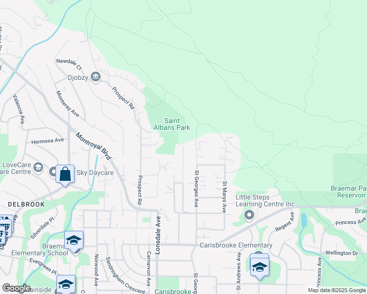 map of restaurants, bars, coffee shops, grocery stores, and more near 4500 Saint Pauls Avenue in North Vancouver