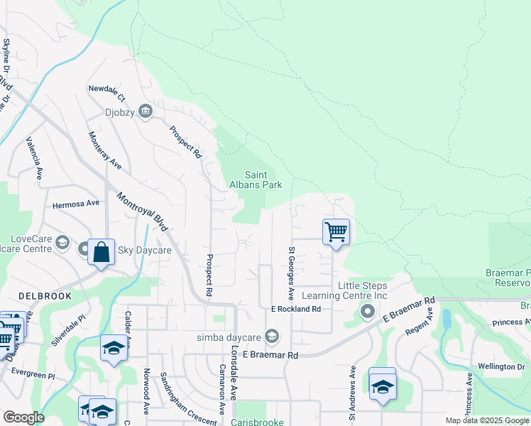 map of restaurants, bars, coffee shops, grocery stores, and more near 4275 Saint Pauls Avenue in North Vancouver