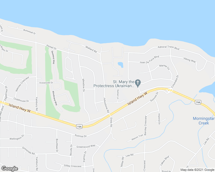 map of restaurants, bars, coffee shops, grocery stores, and more near 591 Johnstone Road in Parksville