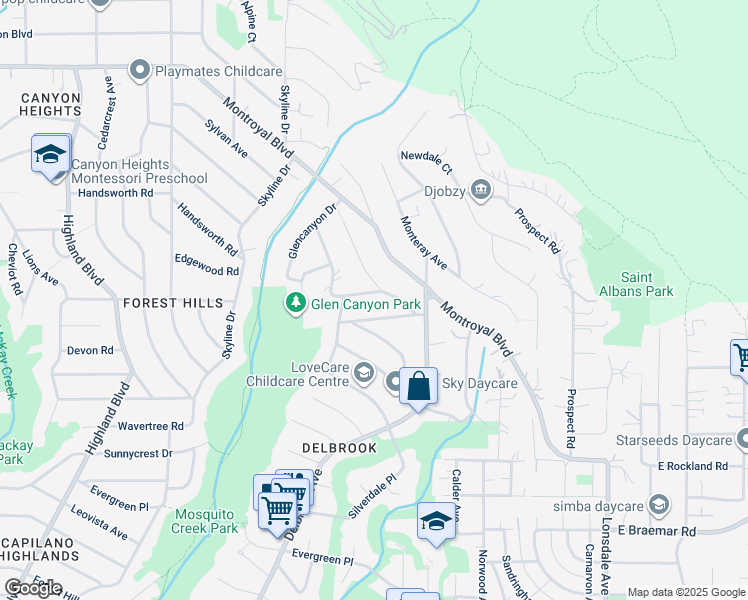 map of restaurants, bars, coffee shops, grocery stores, and more near 495 Crestwood Avenue in North Vancouver