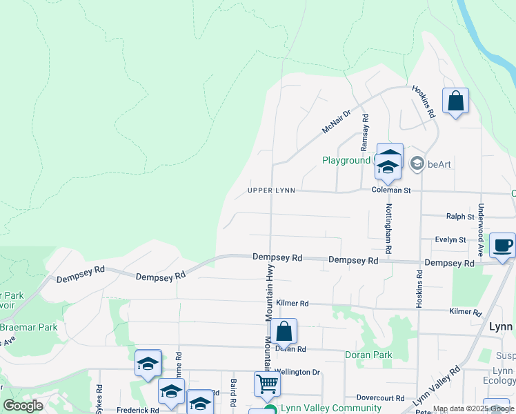 map of restaurants, bars, coffee shops, grocery stores, and more near in Vancouver
