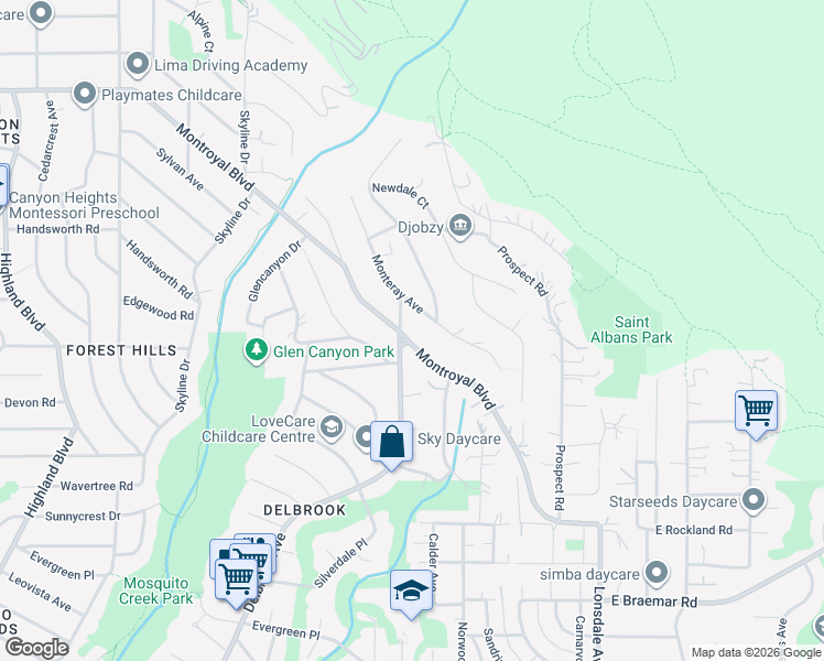 map of restaurants, bars, coffee shops, grocery stores, and more near 4360 Delbrook Avenue in North Vancouver
