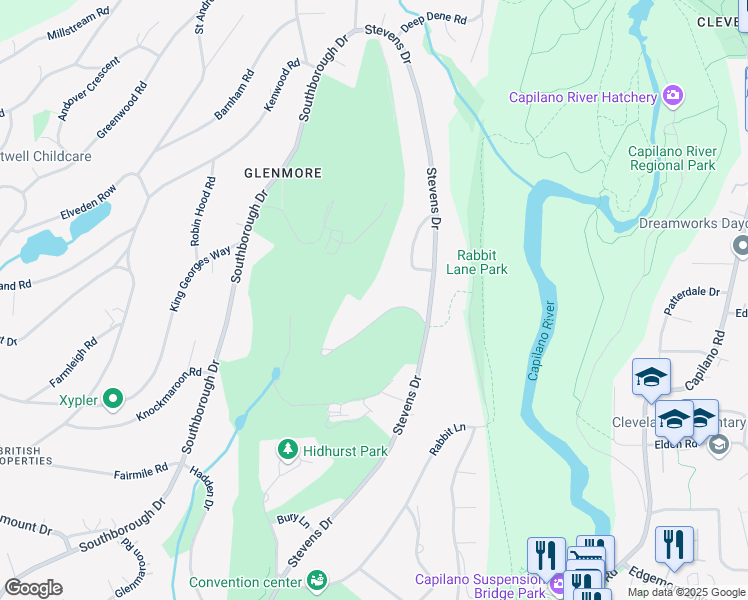 map of restaurants, bars, coffee shops, grocery stores, and more near 242 Onslow Place in West Vancouver