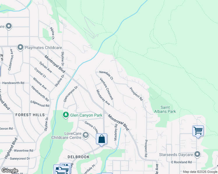 map of restaurants, bars, coffee shops, grocery stores, and more near 392 Ventura Crescent in North Vancouver