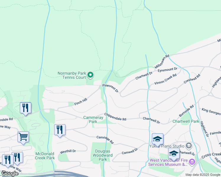 map of restaurants, bars, coffee shops, grocery stores, and more near in Vancouver