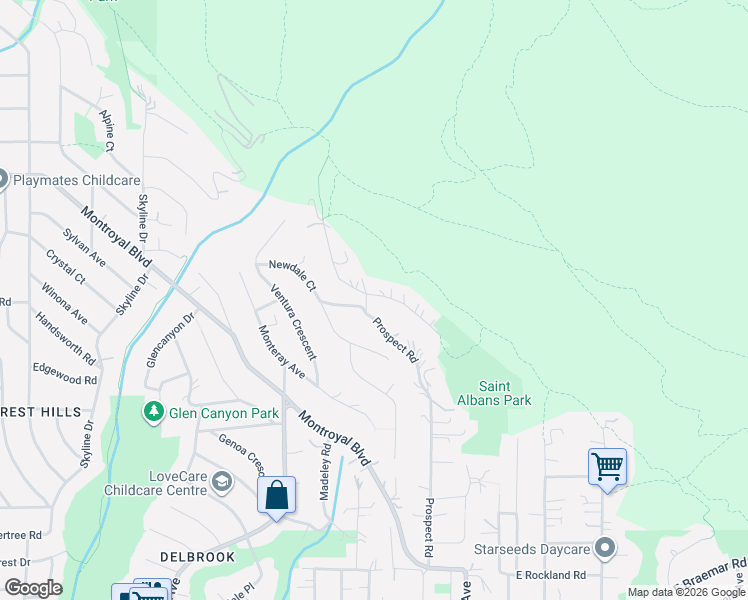 map of restaurants, bars, coffee shops, grocery stores, and more near 187 Rondoval Crescent in North Vancouver