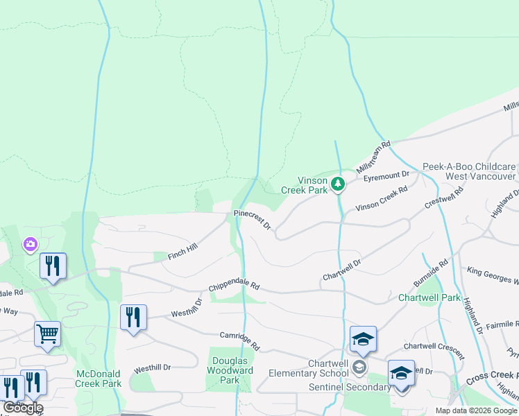 map of restaurants, bars, coffee shops, grocery stores, and more near in Vancouver