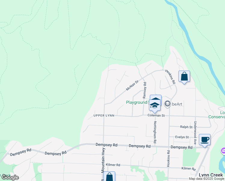 map of restaurants, bars, coffee shops, grocery stores, and more near 4649 Tourney Road in North Vancouver