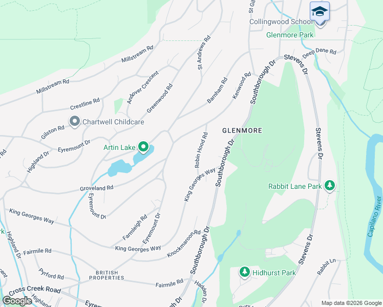 map of restaurants, bars, coffee shops, grocery stores, and more near in West Vancouver