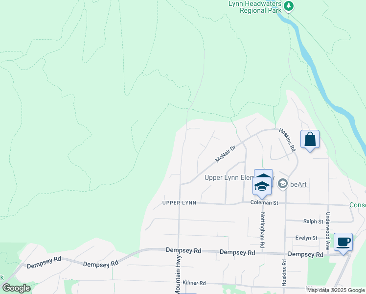 map of restaurants, bars, coffee shops, grocery stores, and more near 4700 Mountain Highway in North Vancouver