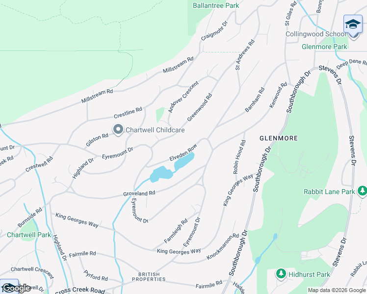 map of restaurants, bars, coffee shops, grocery stores, and more near 895 Elveden Row in West Vancouver