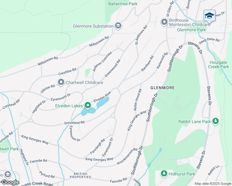 map of restaurants, bars, coffee shops, grocery stores, and more near 815 Elveden Row in West Vancouver