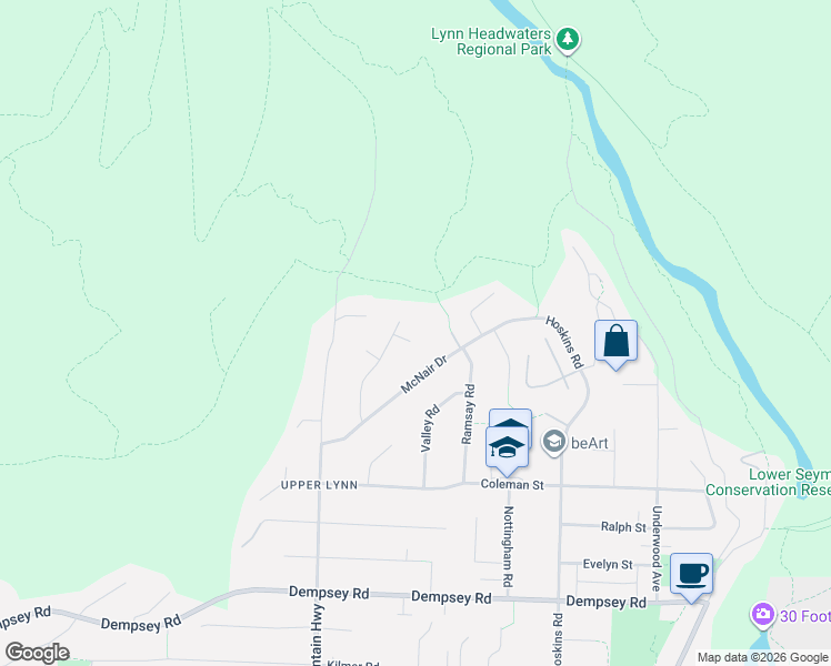 map of restaurants, bars, coffee shops, grocery stores, and more near 4786 Armour Court in North Vancouver