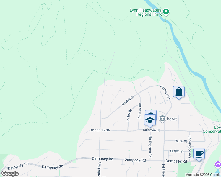 map of restaurants, bars, coffee shops, grocery stores, and more near 1371 Borthwick Road in North Vancouver