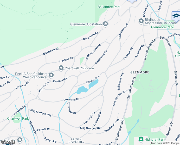 map of restaurants, bars, coffee shops, grocery stores, and more near 910 Greenwood Road in West Vancouver