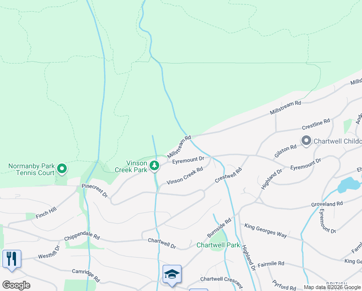 map of restaurants, bars, coffee shops, grocery stores, and more near 1171 Eyremount Drive in West Vancouver