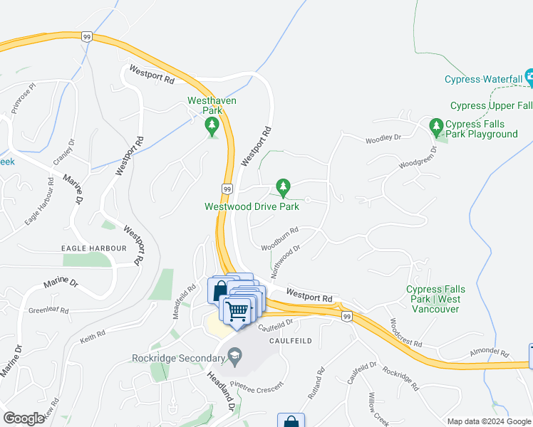 map of restaurants, bars, coffee shops, grocery stores, and more near in Vancouver