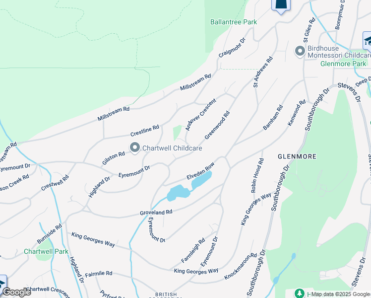 map of restaurants, bars, coffee shops, grocery stores, and more near 905 Greenwood Road in West Vancouver