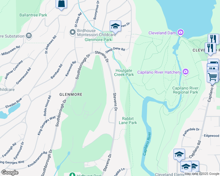map of restaurants, bars, coffee shops, grocery stores, and more near in Vancouver