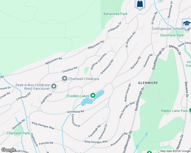 map of restaurants, bars, coffee shops, grocery stores, and more near in Vancouver